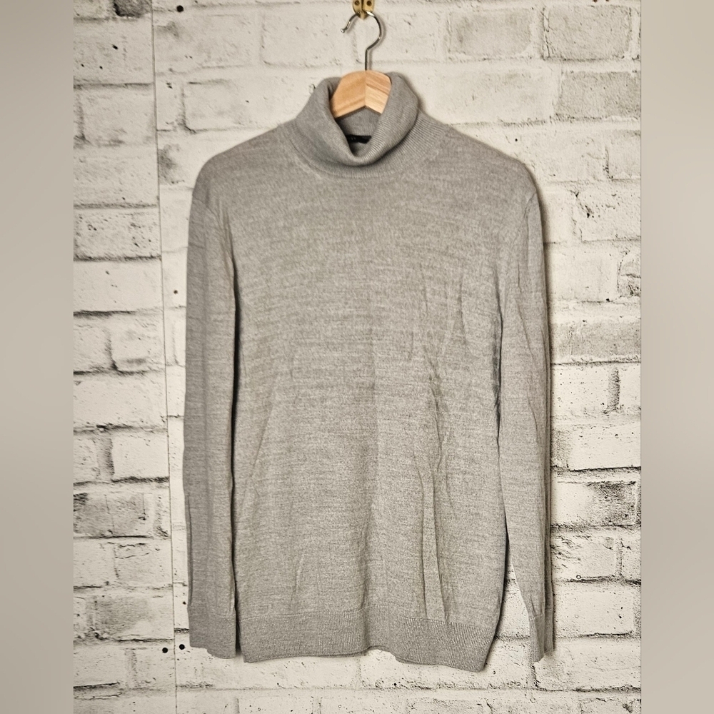 Hörst Italian Wool Blend Turtleneck Sweater Mens XL Gray Made in Italy - Picture 2 of 12